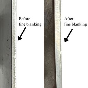De bagagerek is gemaakt van een 4 mm dikke aluminiumlegering, wat een uitdaging vormt vanwege de dikte van het materiaal. Om zijslots en centrale slots te creëren zonder scheur- of snijwonden, maken we gebruik van fijnstansen. Dit proces vereist precisie om het dikke materiaal te verwerken terwijl we schone, nauwkeurige sneden garanderen. Fijnstansen maakt een nauwkeurige afwerking mogelijk die de structurele integriteit van het materiaal behoudt en tegelijkertijd een resultaat van professionele kwaliteit levert.