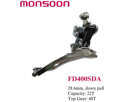 Friction Front Derailleur 28.6mm. down pull.