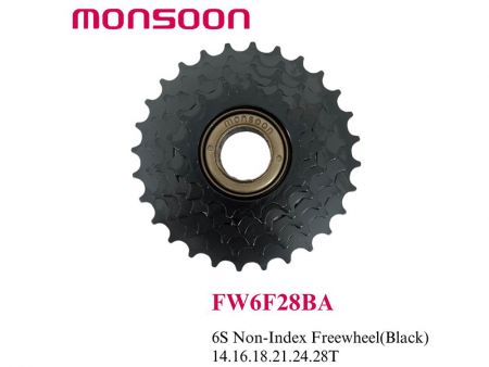 6 Speed non-index Freewheel 14-28T Black